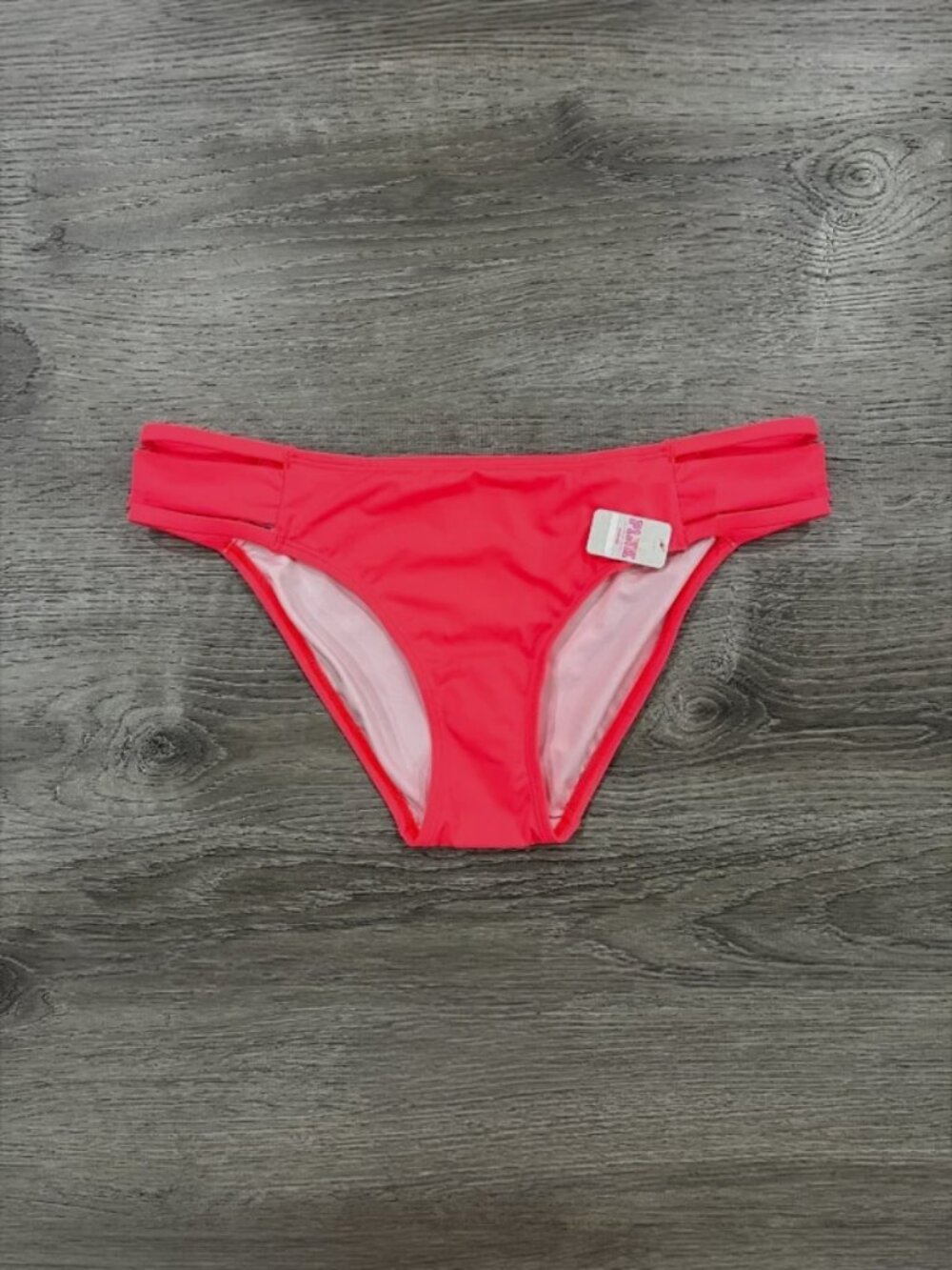 Victoria's Secret PINK Strappy Side Bikini Bottoms (Neon Orange)